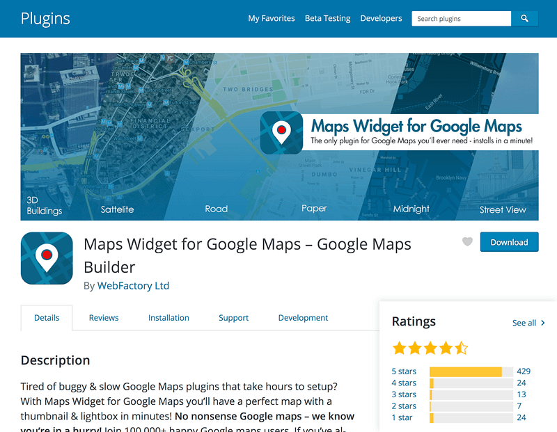 Maps Widget For Google Maps