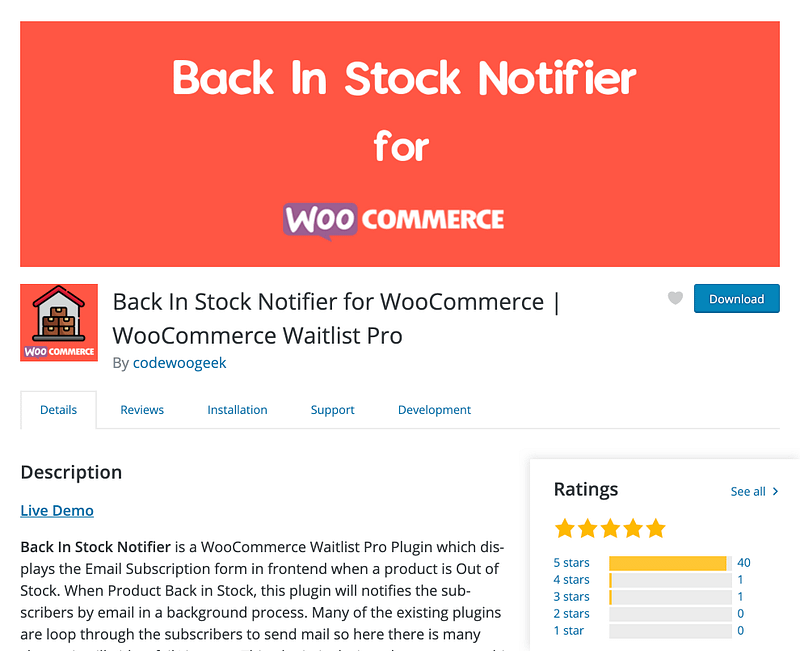 Back In Stock Notifier for WooCommerce