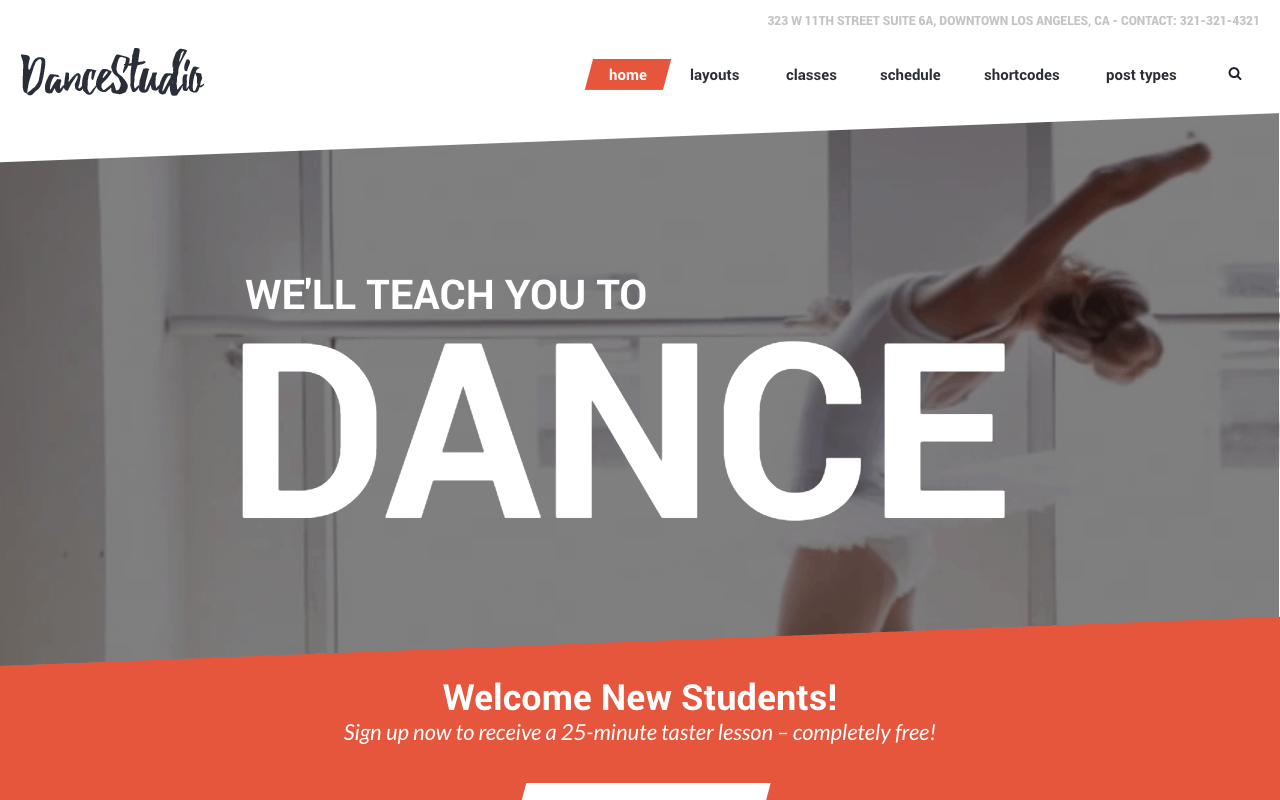The 22 Best Dance Studio WordPress Themes  Compete Themes With Regard To Free Dance Studio Business Plan Template