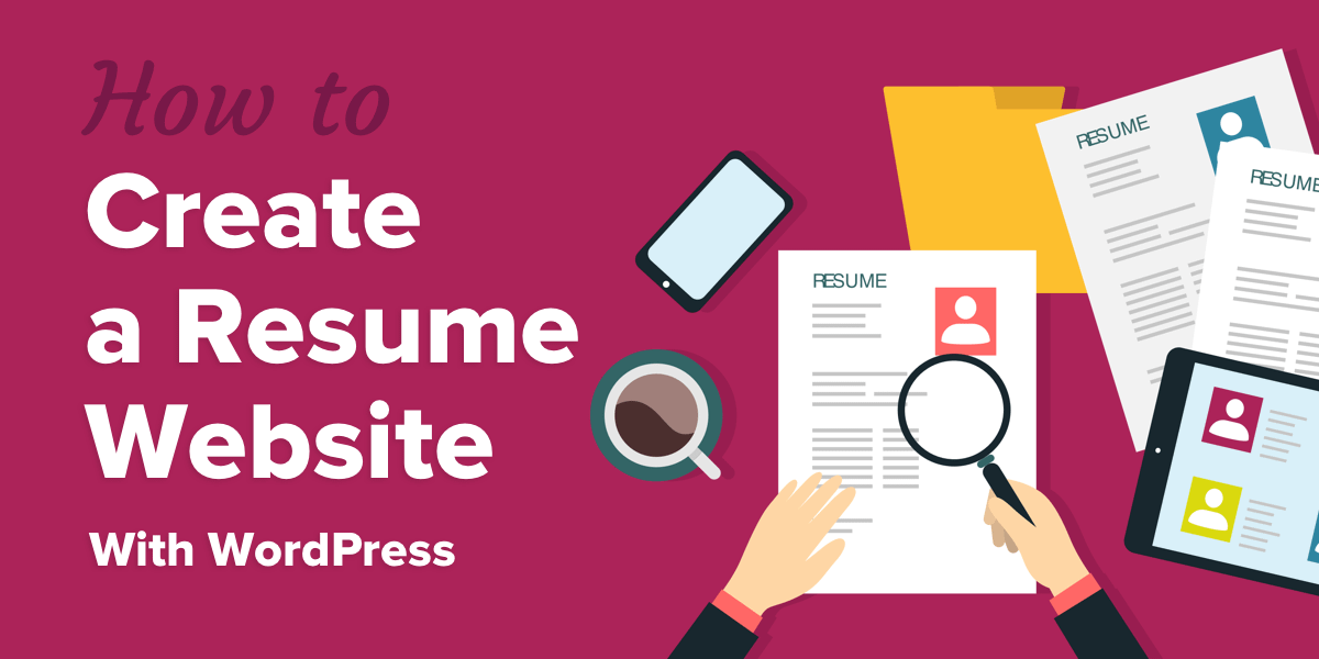 how do you make a resume website