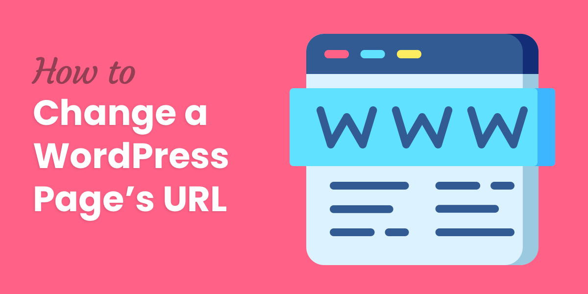 how to change wordpress page url