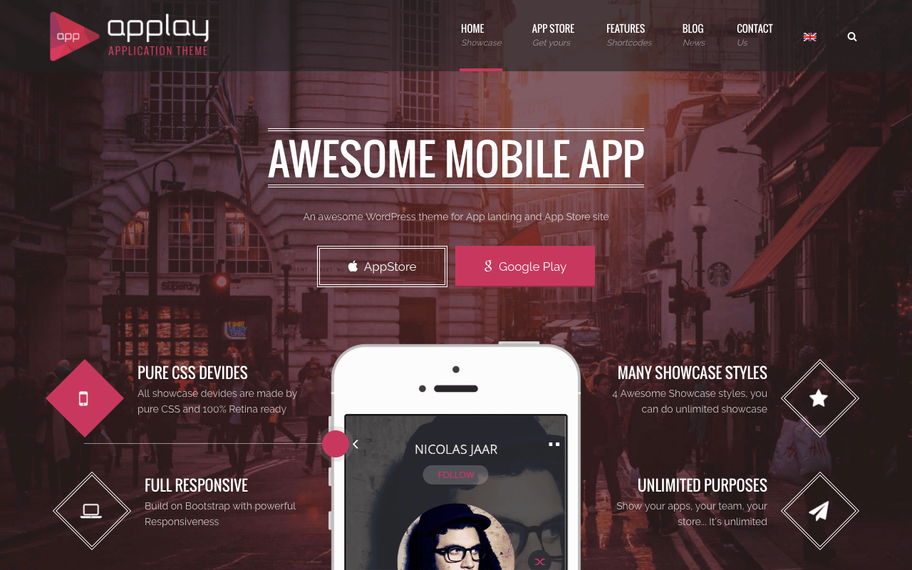 Top 6 Best Wordpress App Themes For Landing Pages App Showcases