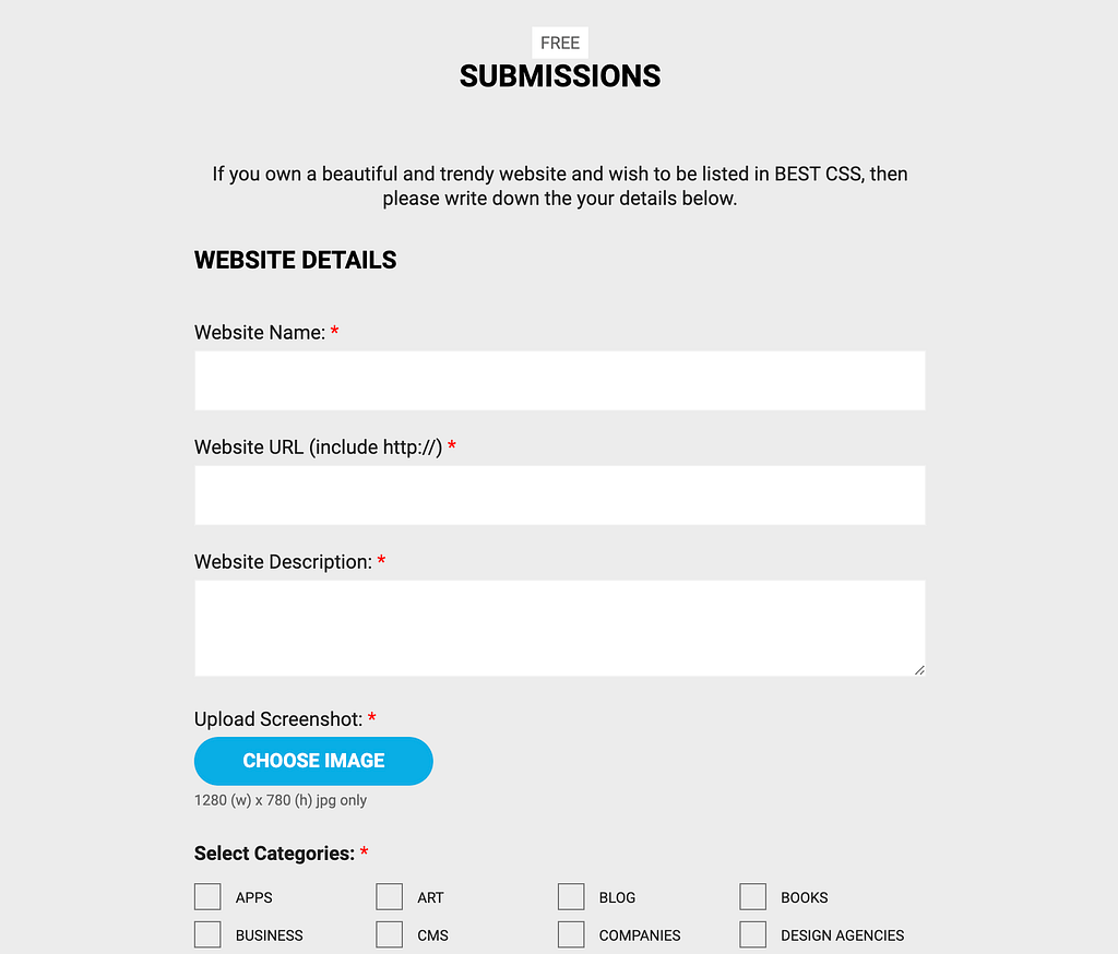 A submission form