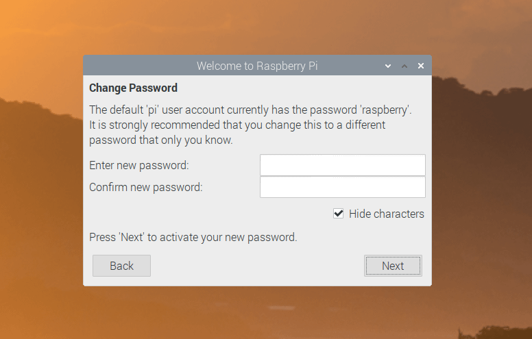 Password form