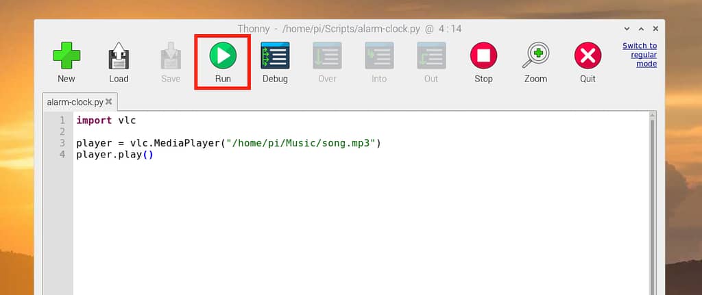 Run script