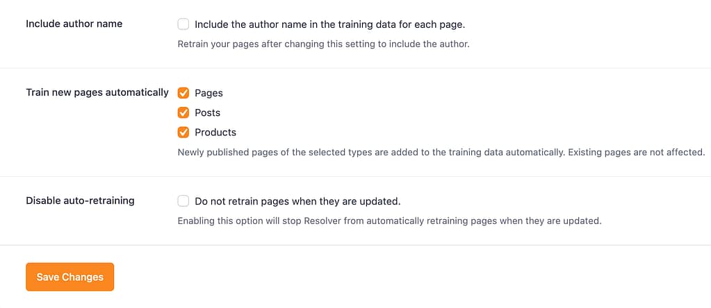 Getting started with resolver 9 Train new pages automatically