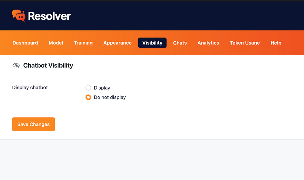 Getting started with resolver 13 Settings to make chatbot live on website