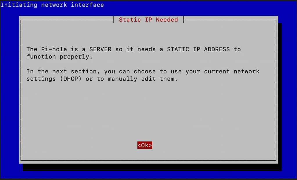 Set a static IP
