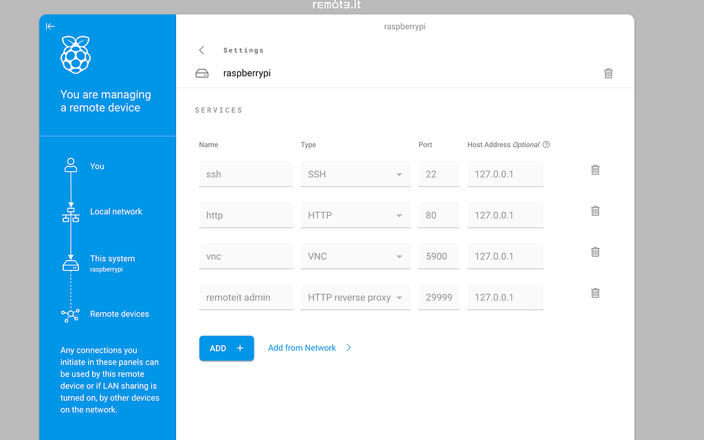 review device settings