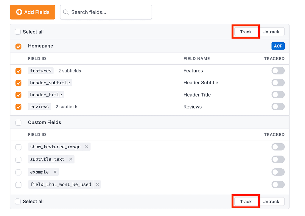 How to train your chatbot with custom fields 3 Bulk tracking custom fields