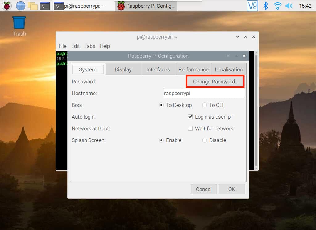change password