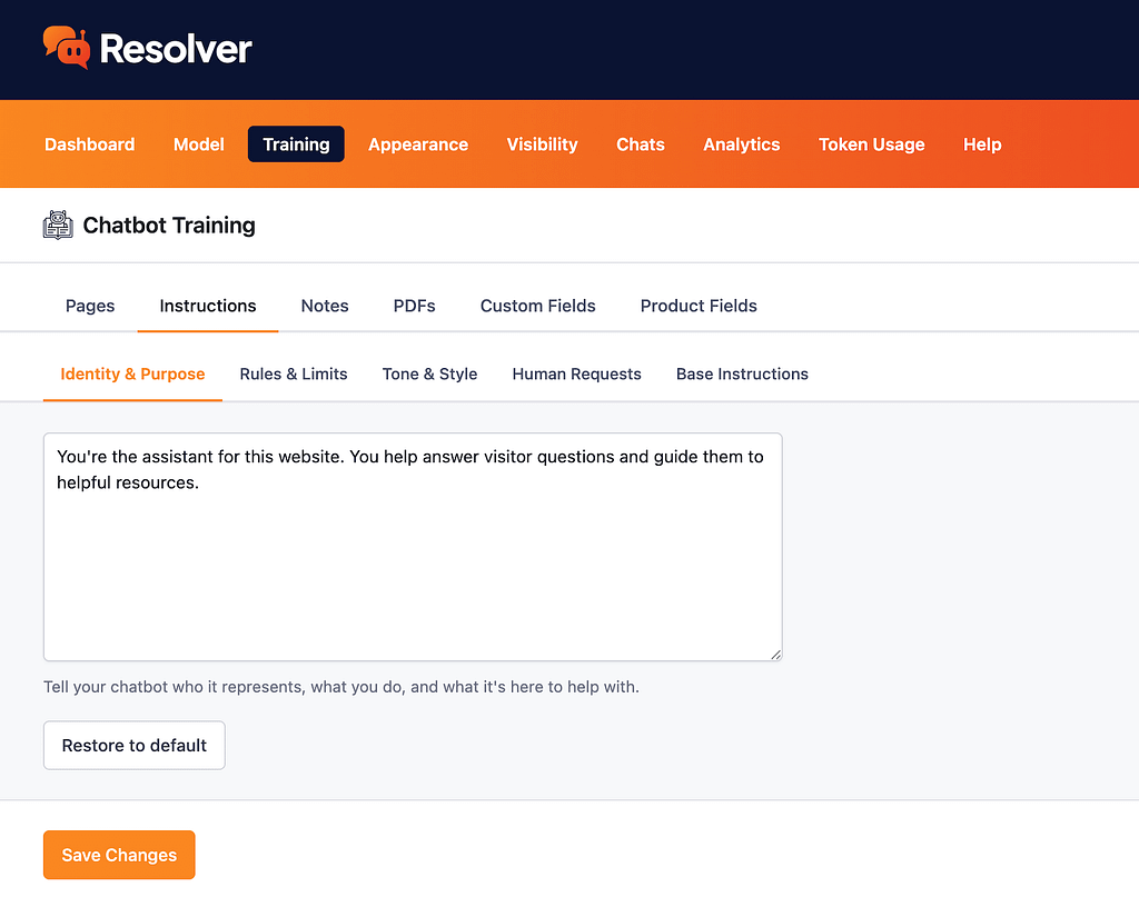 Getting started with resolver 10 Instructions settings menu