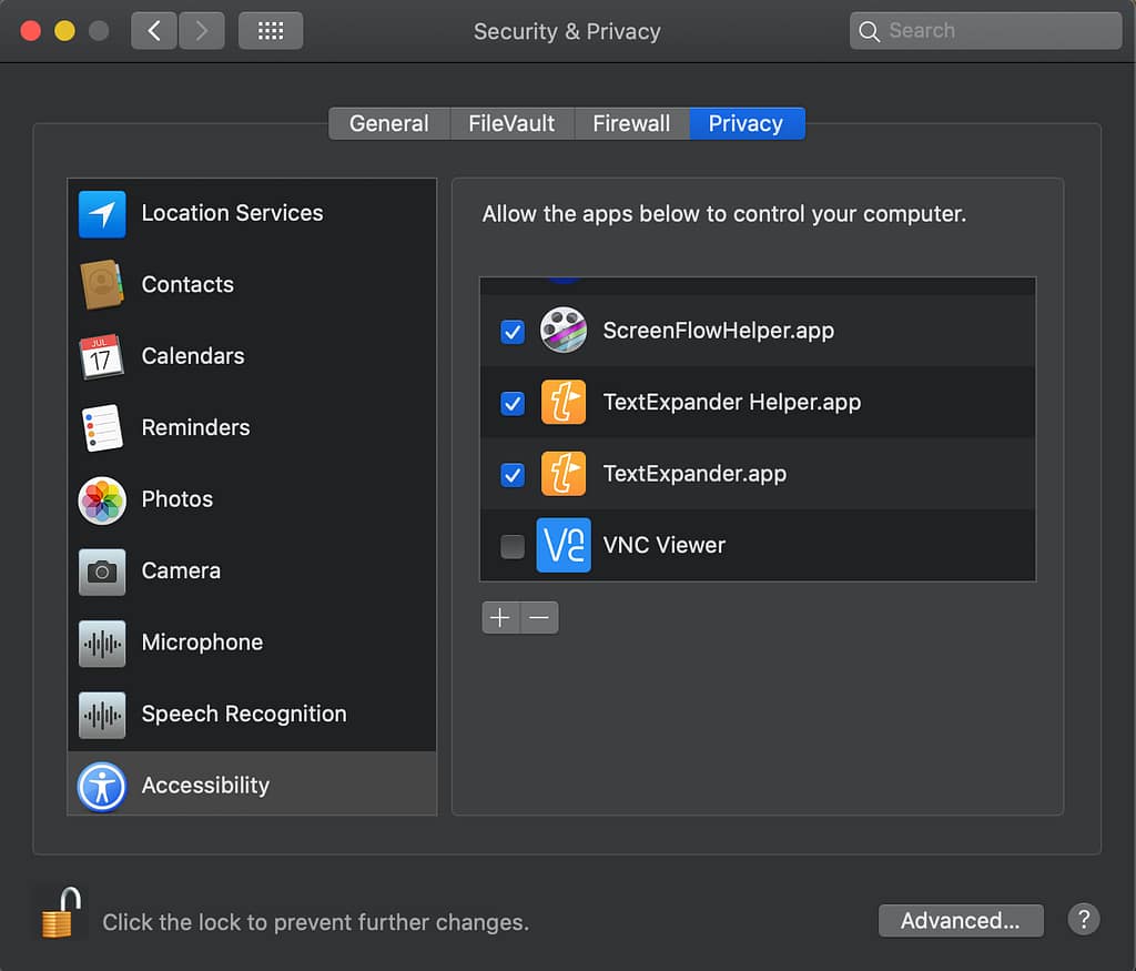 grant accessibility permissions