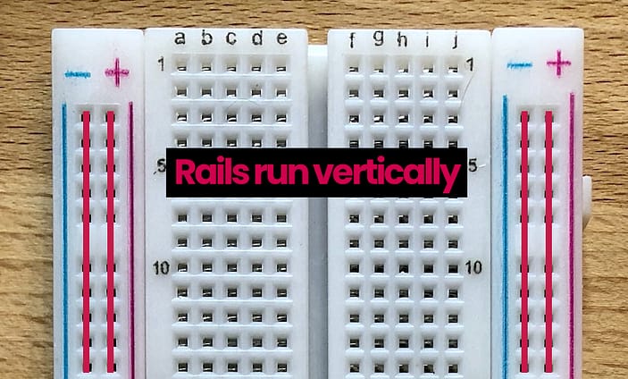breadboard rails diagram