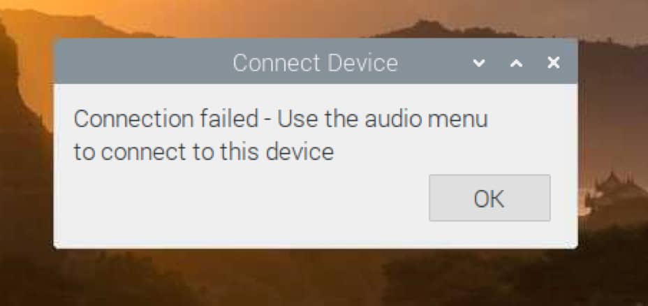 Connection failed